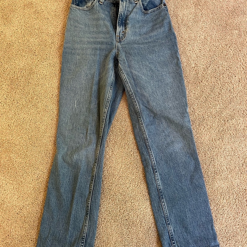 Abercrombie & Fitch Women's Straight Leg Blue Jeans